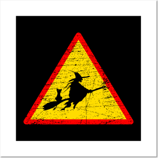 Warning Witches Sign Posters and Art